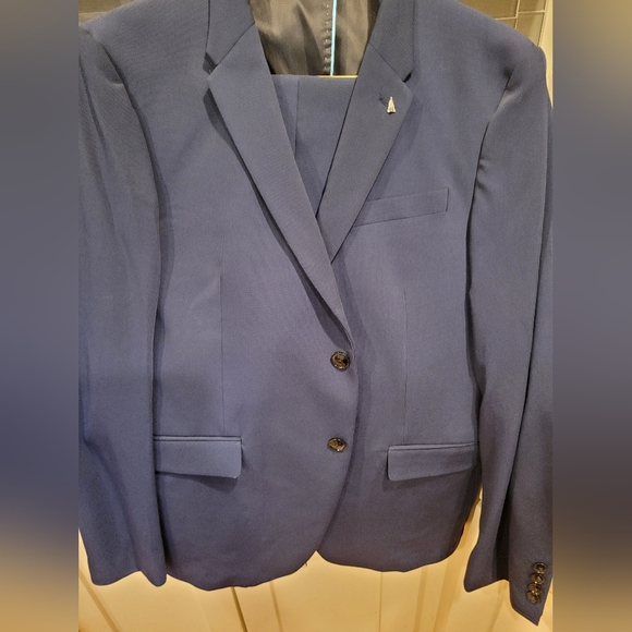 Zara Men's suit jacket navy blue size 44 US - Picture 1 of 5